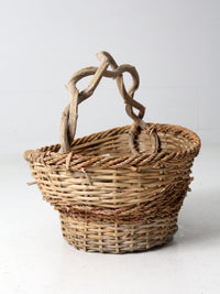 vintage rustic wicker basket