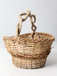 vintage rustic wicker basket