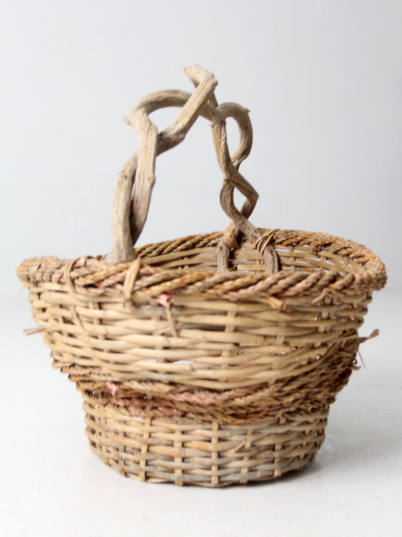 vintage rustic wicker basket