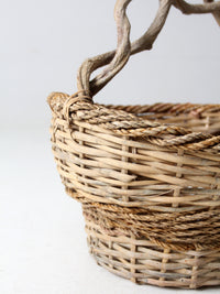 vintage rustic wicker basket