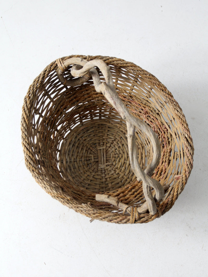 vintage rustic wicker basket