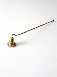vintage brass candle snuffer with twisted handle