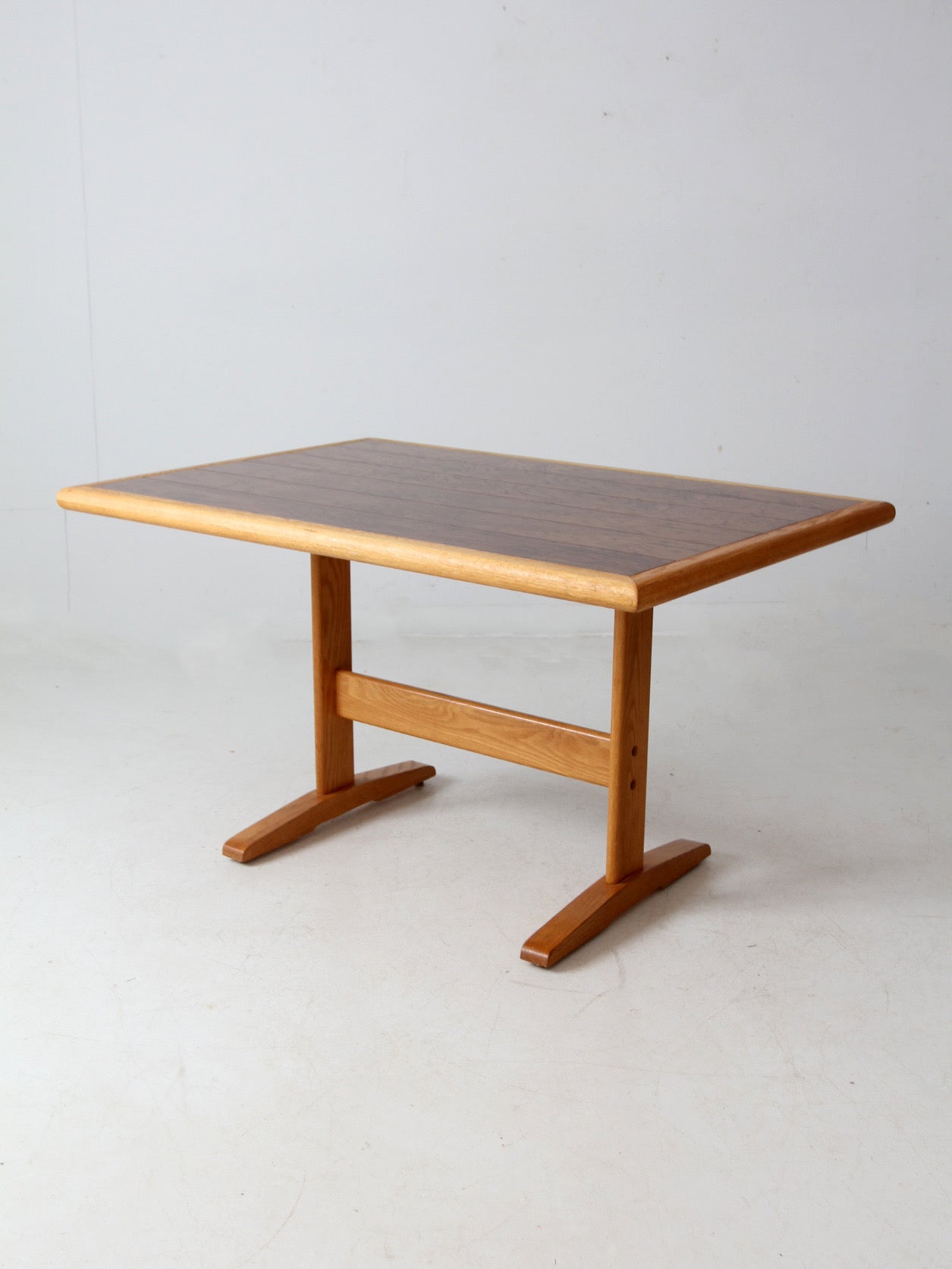 vintage wooden trestle table