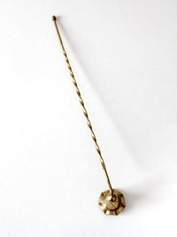 vintage brass candle snuffer with twisted handle