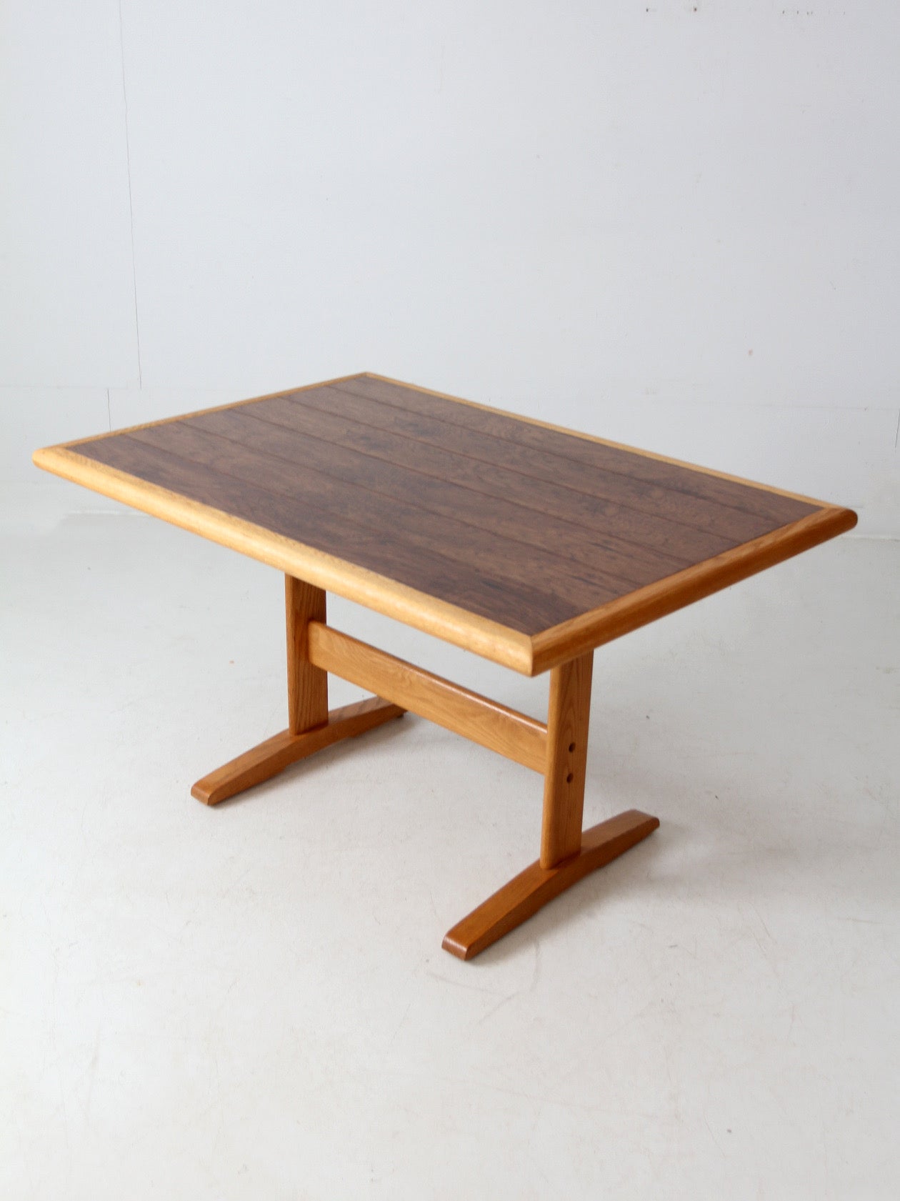 vintage wooden trestle table