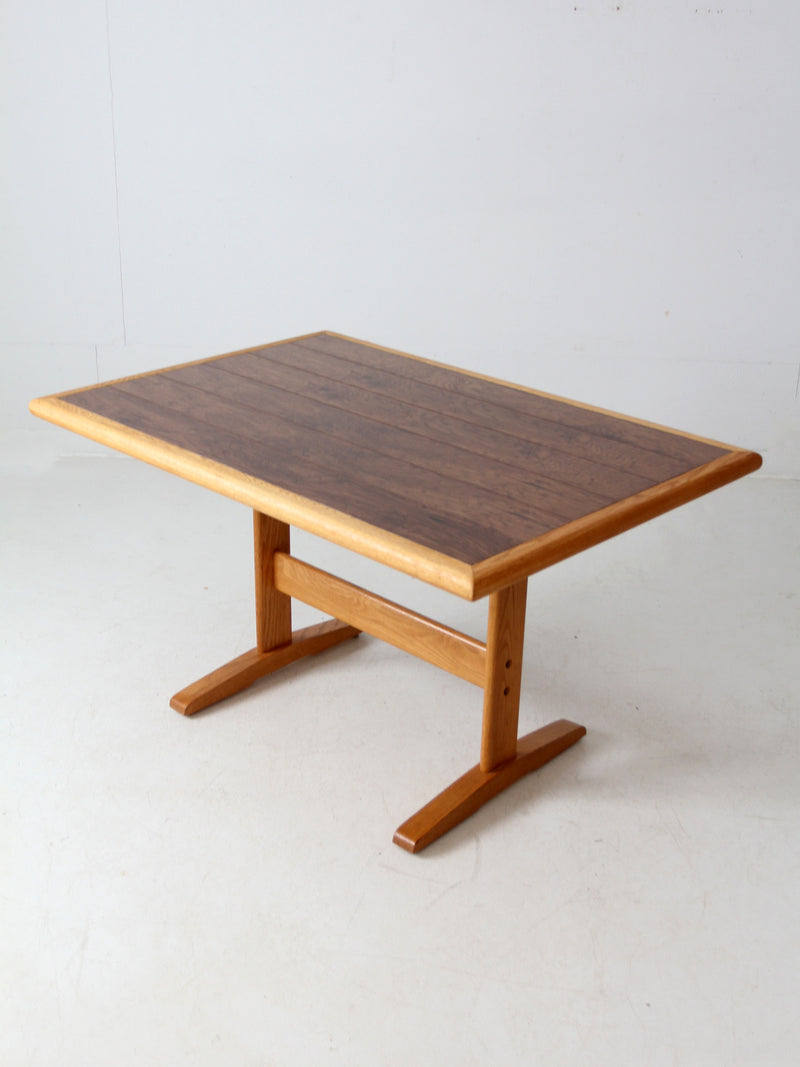 vintage wooden trestle table
