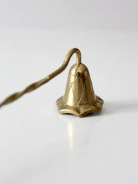 vintage brass candle snuffer with twisted handle