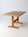 vintage wooden trestle table