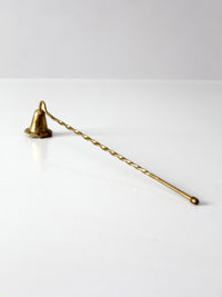 vintage brass candle snuffer with twisted handle