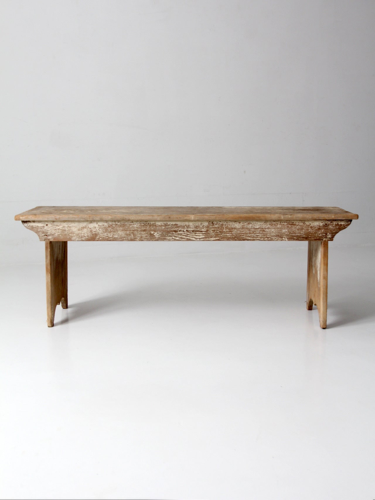 antique primitive wood farmhouse bench