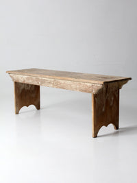 antique primitive wood farmhouse bench