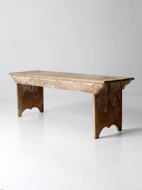 antique primitive wood farmhouse bench