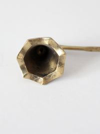 vintage brass candle snuffer with twisted handle