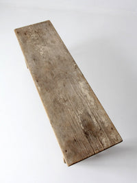 antique primitive wood farmhouse bench