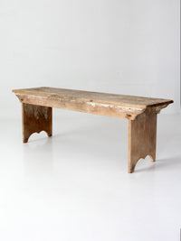 antique primitive wood farmhouse bench