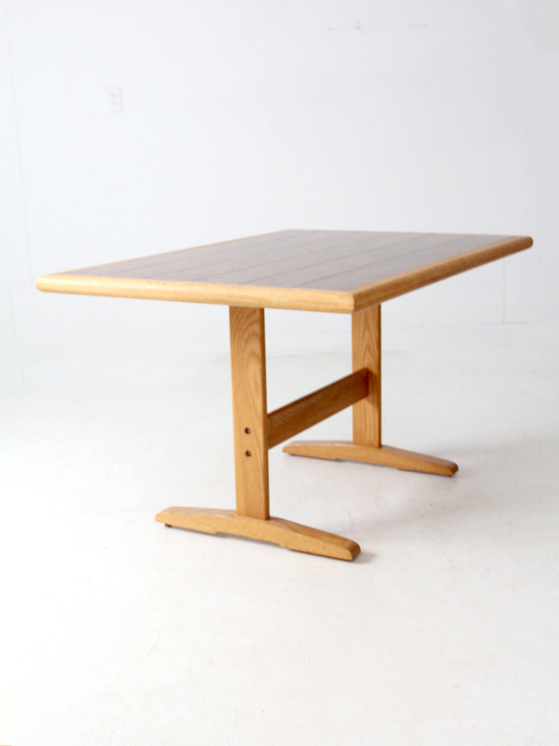 vintage wooden trestle table