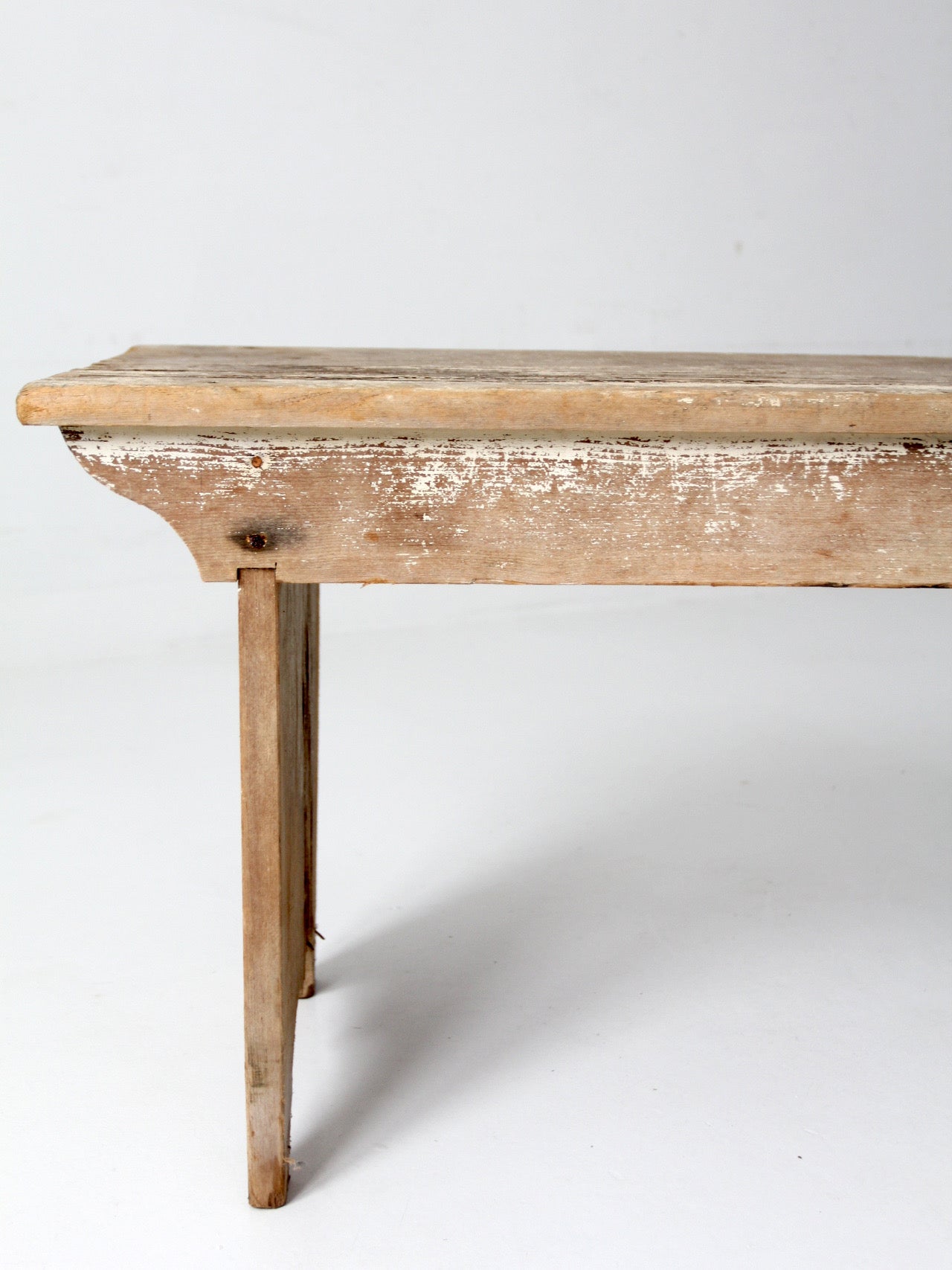 antique primitive wood farmhouse bench