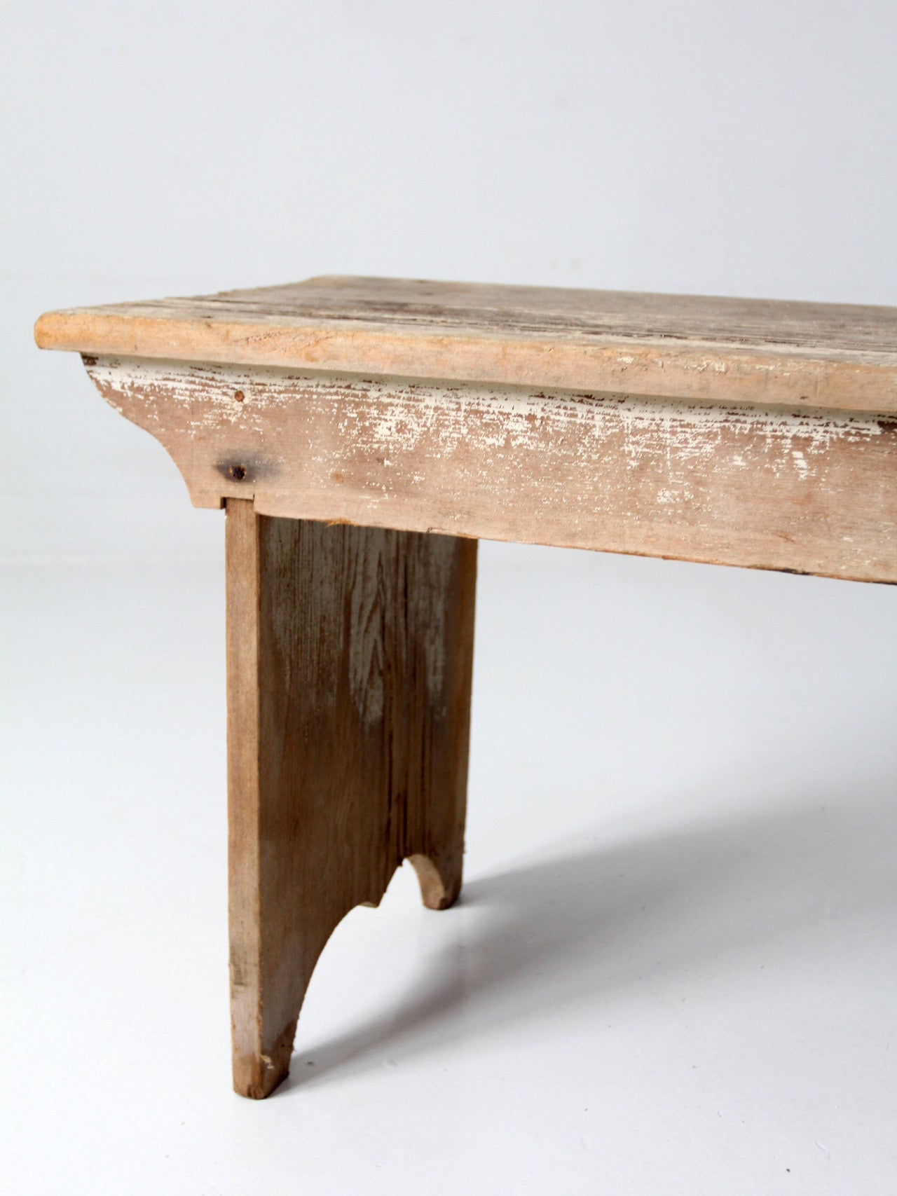 antique primitive wood farmhouse bench