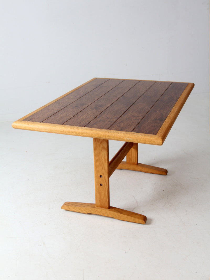 vintage wooden trestle table