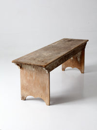 antique primitive wood farmhouse bench