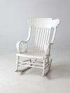 antique white wood rocking chair