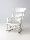 antique white wood rocking chair