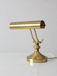 vintage 1970s brass adjustable banker’s desk lamp