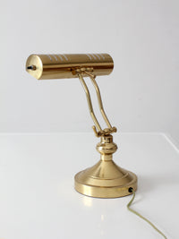 vintage 1970s brass adjustable banker’s desk lamp