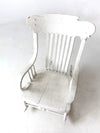antique white wood rocking chair