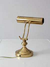 vintage 1970s brass adjustable banker’s desk lamp