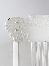 antique white wood rocking chair