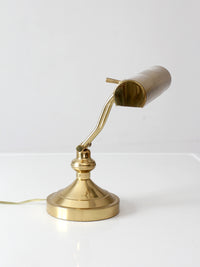 vintage 1970s brass adjustable banker’s desk lamp