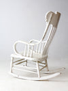 antique white wood rocking chair