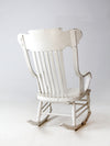antique white wood rocking chair