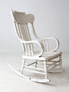 antique white wood rocking chair