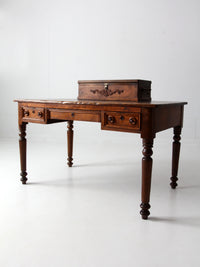 antique writing desk with letter box
