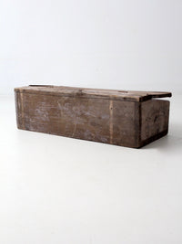 antique primitive wooden desktop storage chest