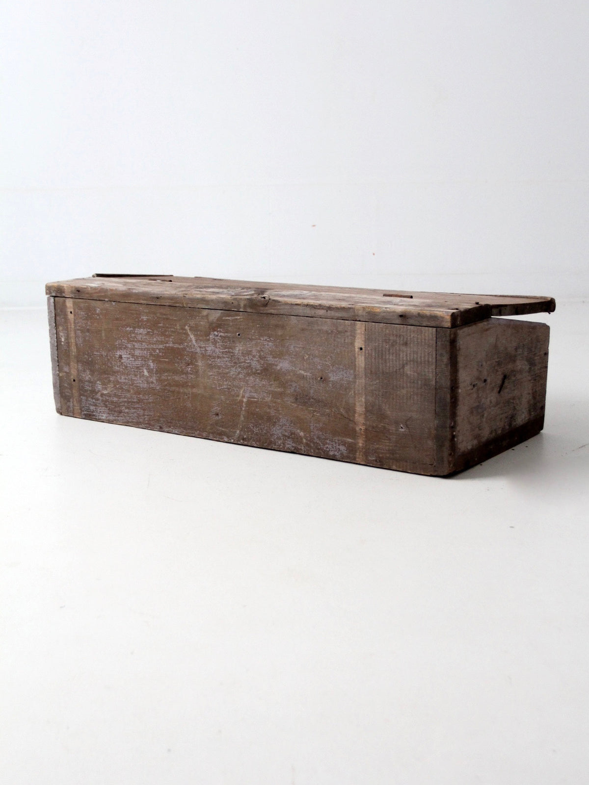 antique primitive wooden desktop storage chest