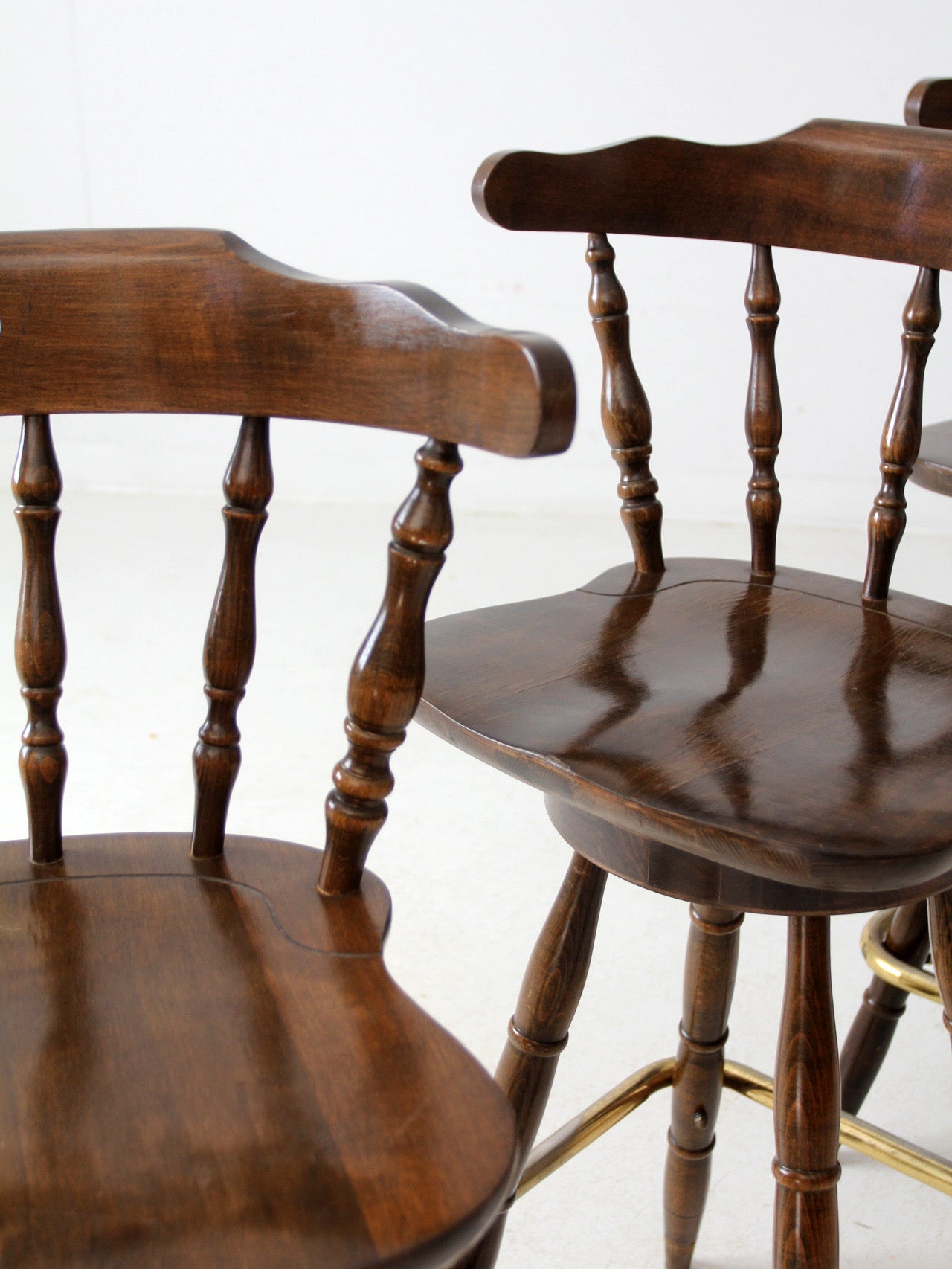 vintage pub style bar stools set of 4