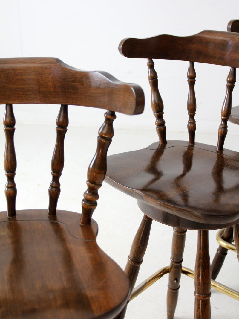 vintage pub style bar stools set of 4
