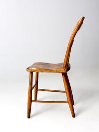 antique stenciled spindle back country chair