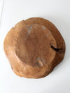 vintage teak & capiz bowl