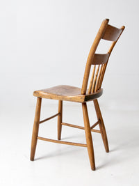 antique stenciled spindle back country chair