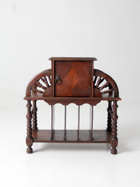 antique humidor smoking stand