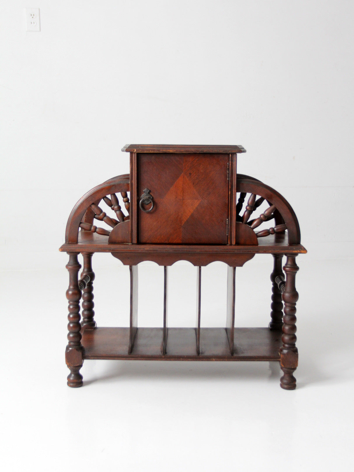 antique humidor smoking stand
