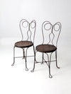 antique ice cream parlor chairs pair