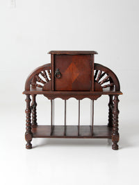 antique humidor smoking stand