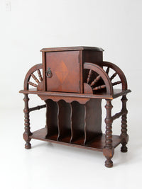 antique humidor smoking stand