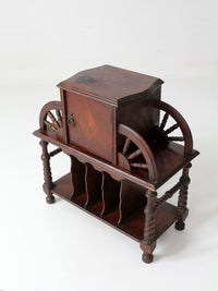 antique humidor smoking stand