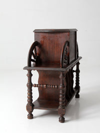 antique humidor smoking stand
